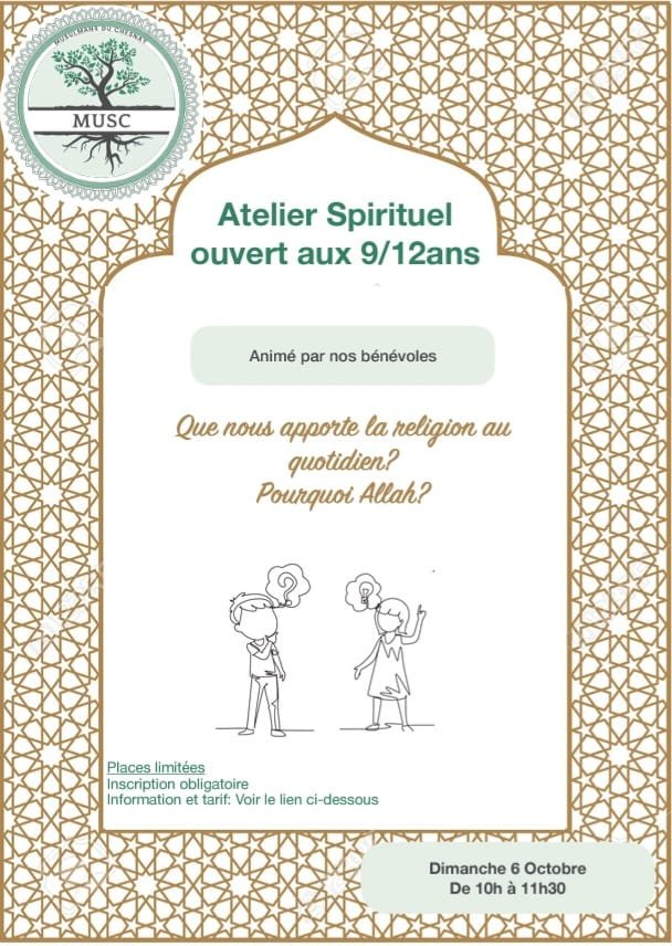 Atelier Spirituel 9/12 ans du 06.10.2024