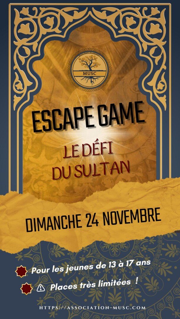 Escape Game Le Défi du Sultan du 24.11.2024