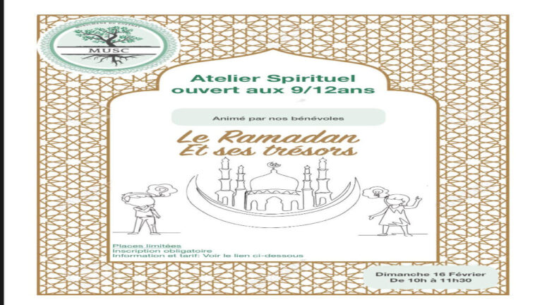 Atelier spirituel pour enfants de 9 à 12 ans du 16.02.2025