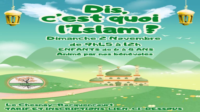 Atelier  » DIS C&rsquo;EST QUOI L&rsquo;ISLAM ?  » pour enfants de 6 à 8 ans du 02.11.2025